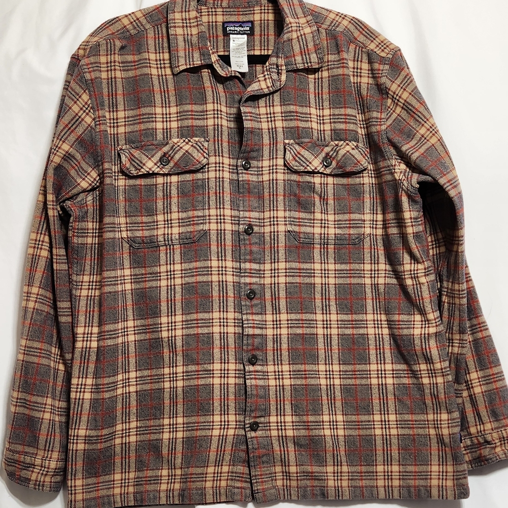 Patagonia Organic‎ Cotton Plaid Shirt - Red and Tan